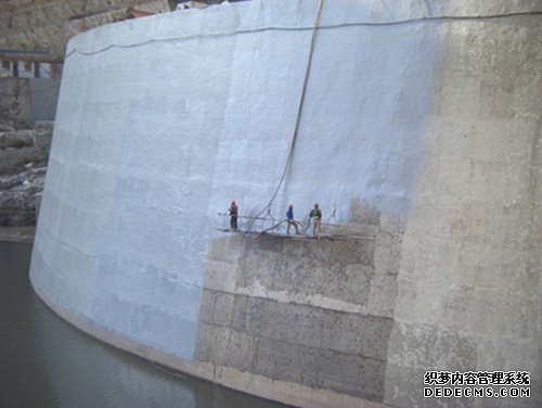 水壩聚脲防腐防水高壓噴涂機施工